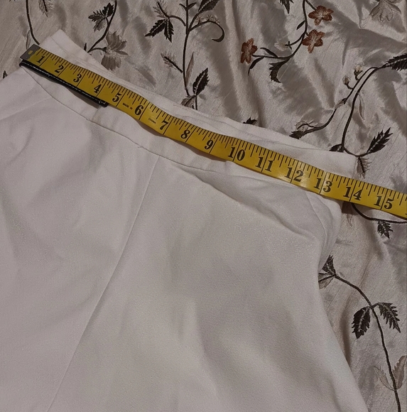 CELINE Wrap Midi Skirt Strap Leathet Cream Sz38 A Line High-Waisted Women - Picture 11 of 13